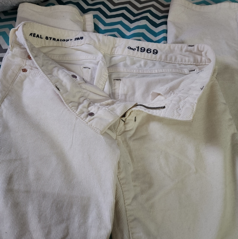 White Gap 1969 Corduroy Pants